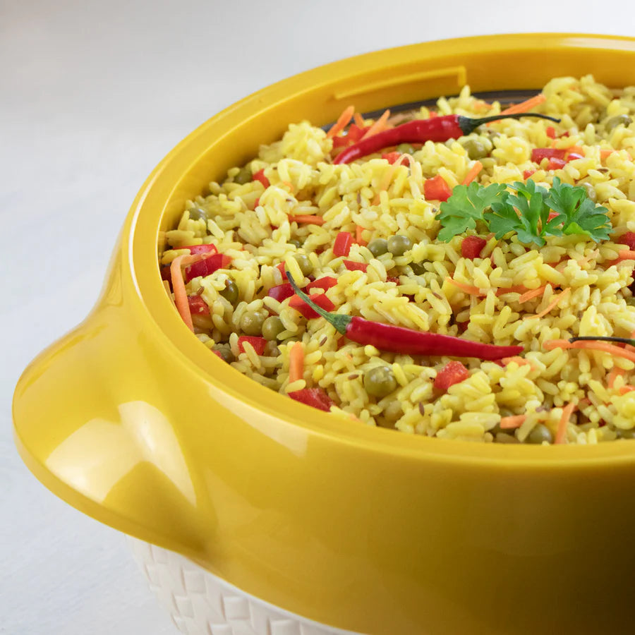 SQ Professional Matrix Insulated Hot Pot 3500ml – Stainless Steel Thermal Casserole White & Cream