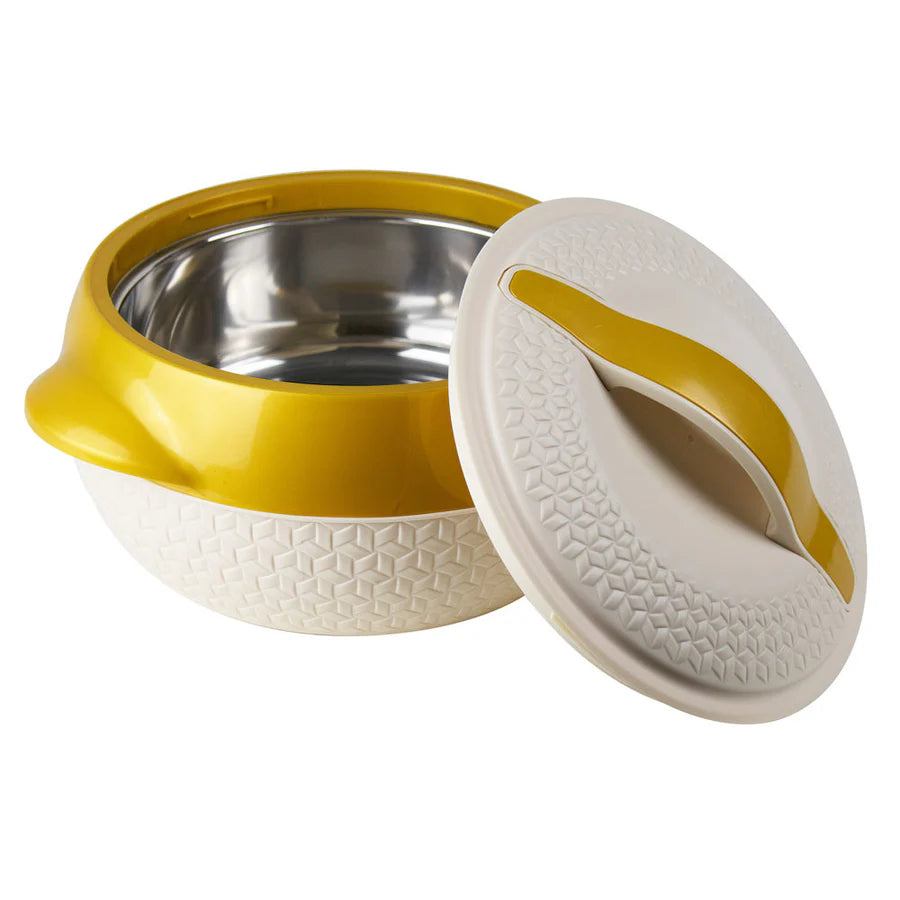 SQ Professional Matrix Insulated Hot Pot 3500ml – Stainless Steel Thermal Casserole White & Cream