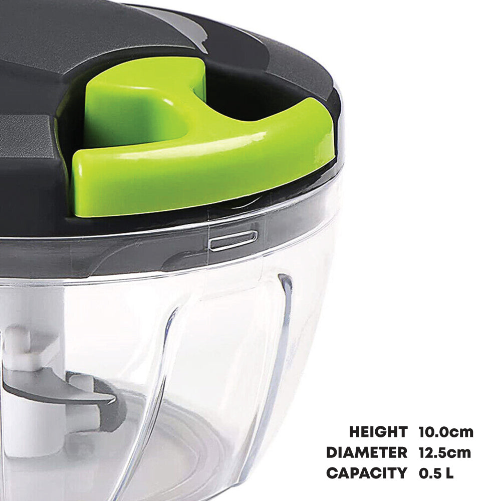 SQ Professional Manual Food Chopper – 500ml Pull-String Mini Chopper