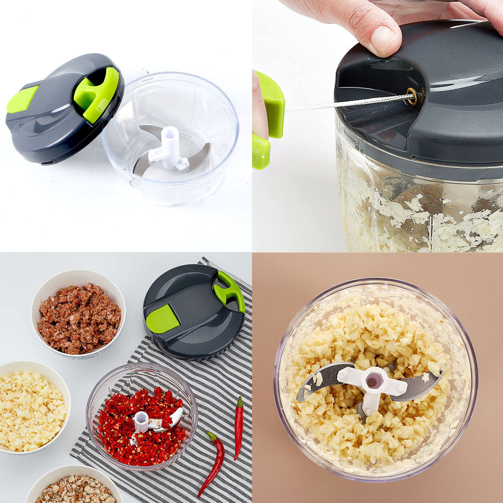 SQ Professional Manual Food Chopper – 500ml Pull-String Mini Chopper