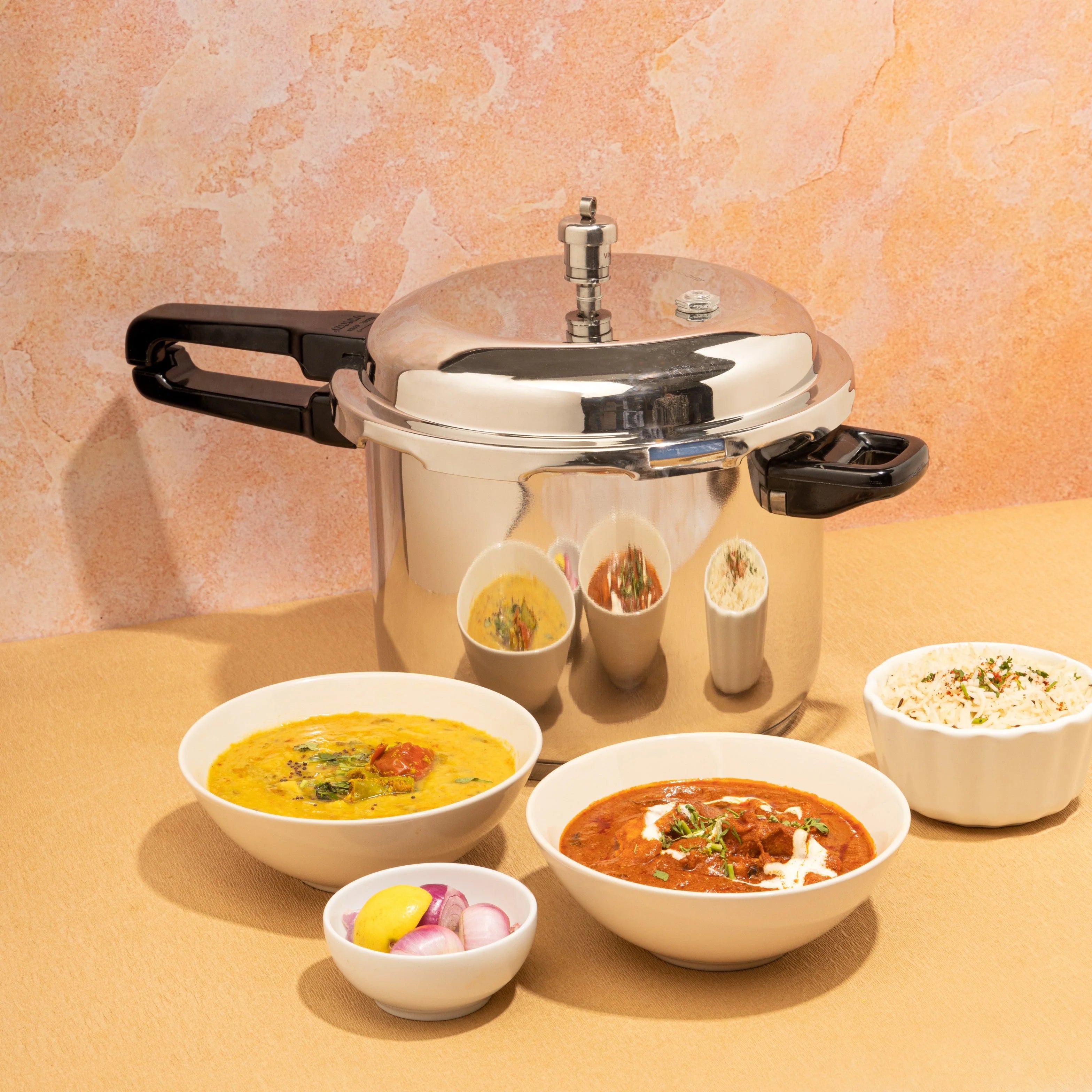 Vinod 5L Outer Lid Stainless Steel Pressure Cooker (Induction Compatible)