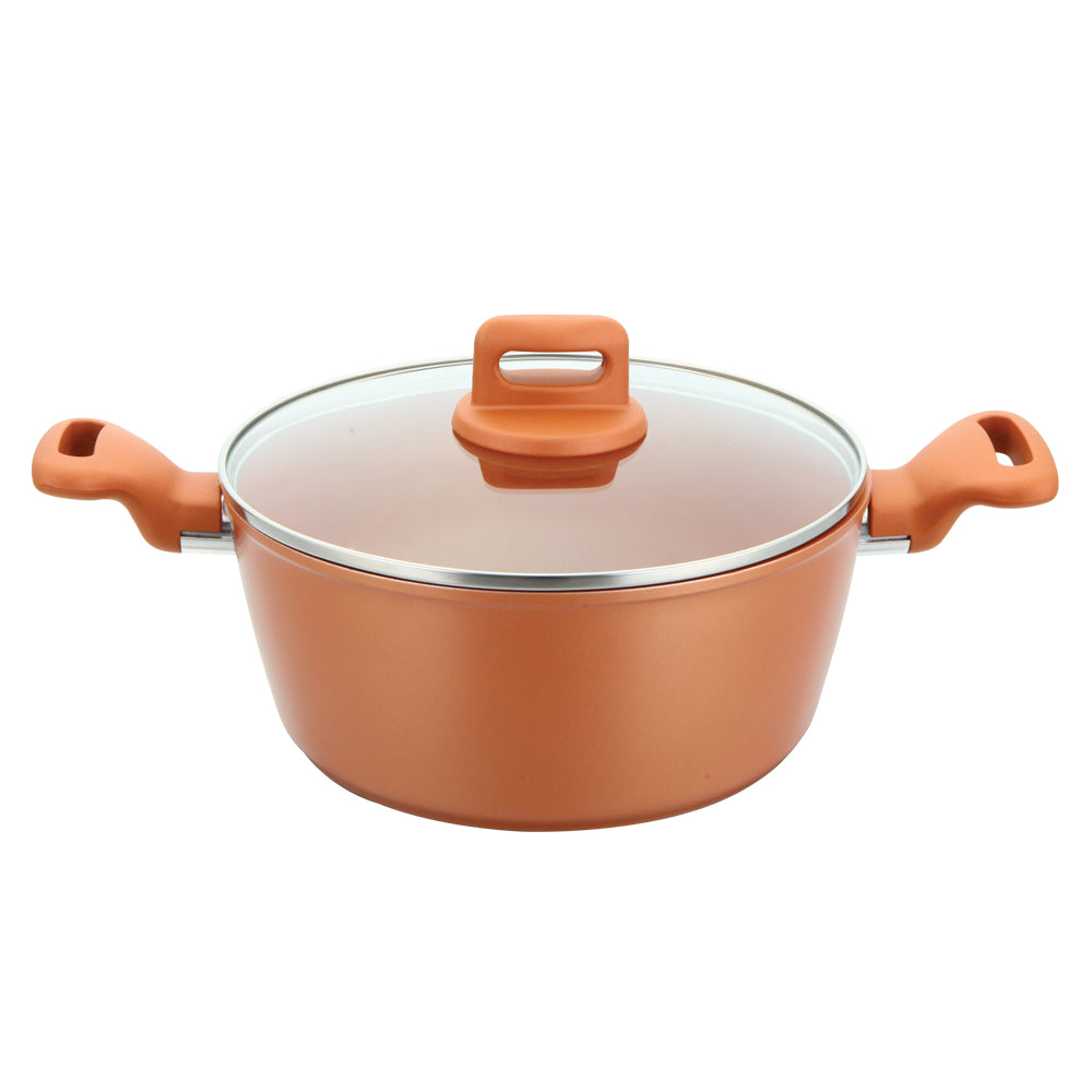 Zoya Stockpot Set 4pc Copper – Non-Stick Induction Ready Cookware