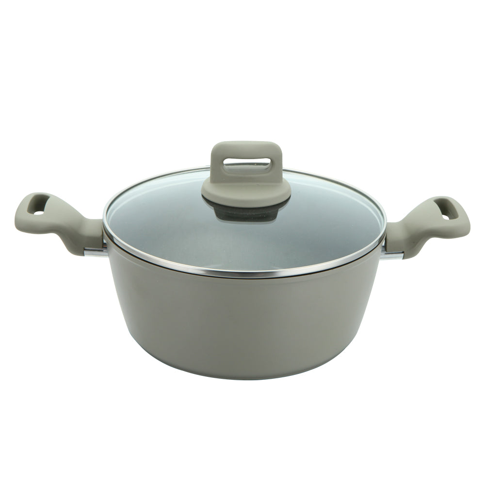 Zoya Stockpot Set 4pc – Grey | Induction Non-Stick Cookware UK