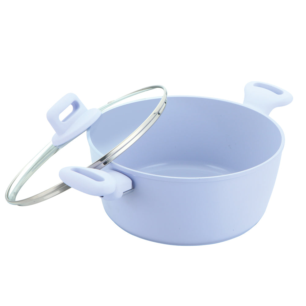 Zoya Stockpot Set 4pc – Purple | Non-Stick Induction Cookware