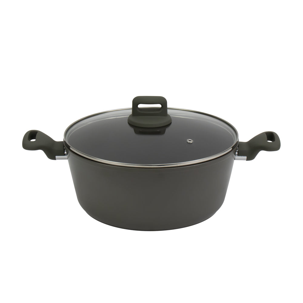 Zoya Stockpot Set 4pc – Ash | Non-Stick Induction Cookware