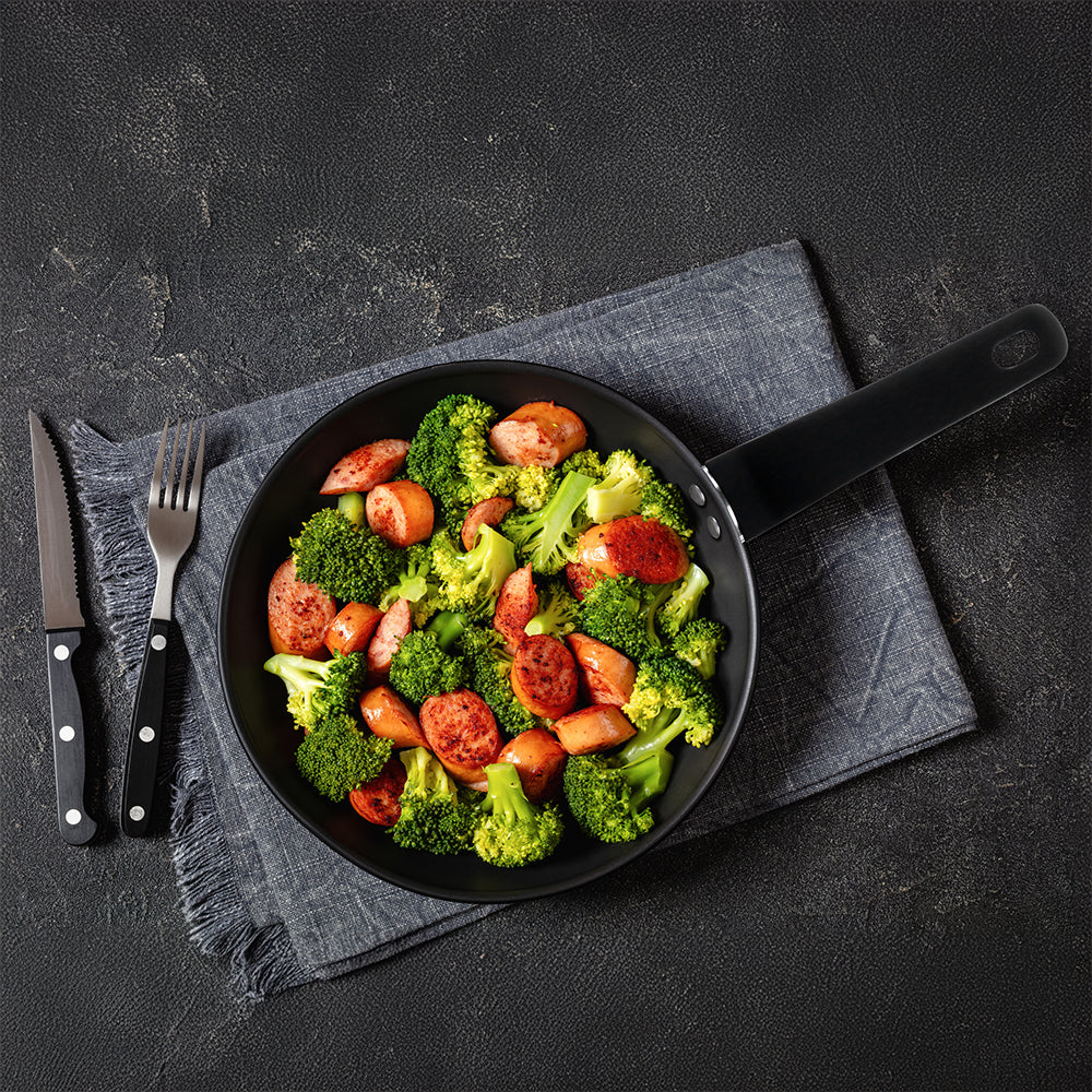Zoya Aluminium Frying Pan 20cm Black – Non-Stick & Induction Ready UK