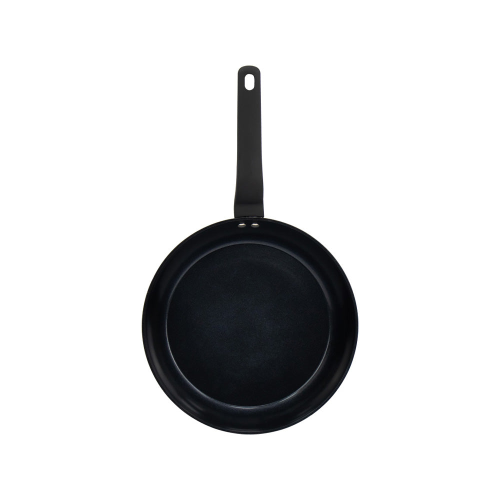 Zoya 24cm Black Aluminium Frying Pan | Ceramic Non-Stick UK