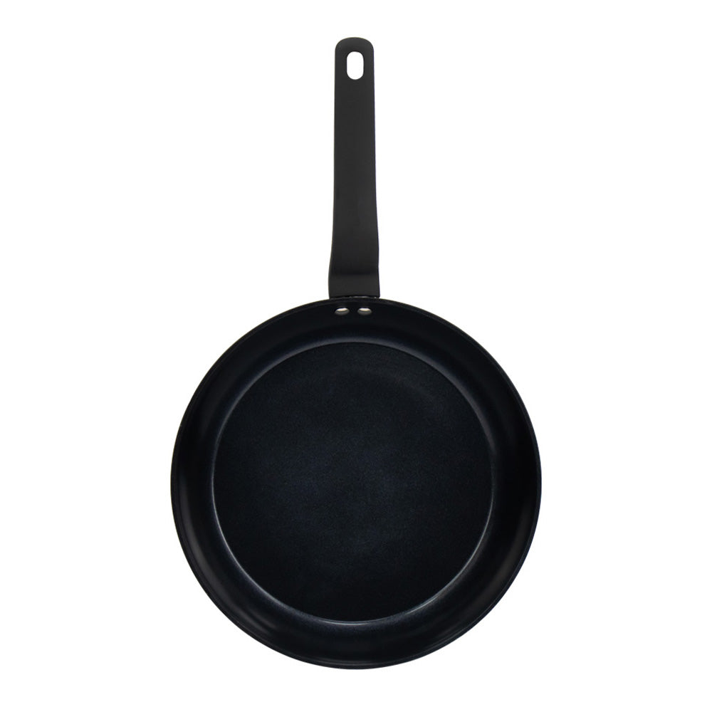 Zoya 28cm Black Frying Pan – Non-Stick Aluminium, Induction Hob Ready