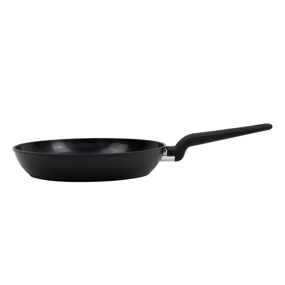 Zoya 28cm Black Frying Pan – Non-Stick Aluminium, Induction Hob Ready