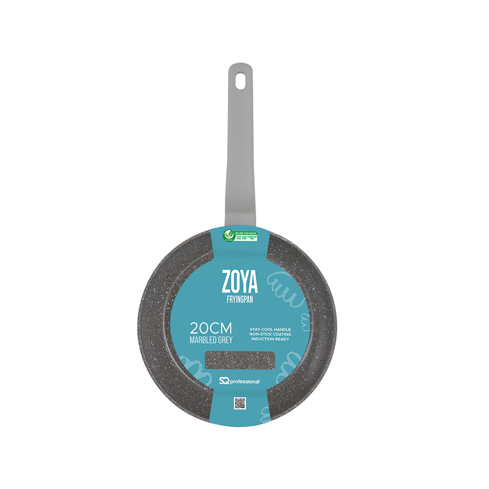 Zoya Frying Pan – Grey Marbled 20cm | Induction Ready Non-Stick