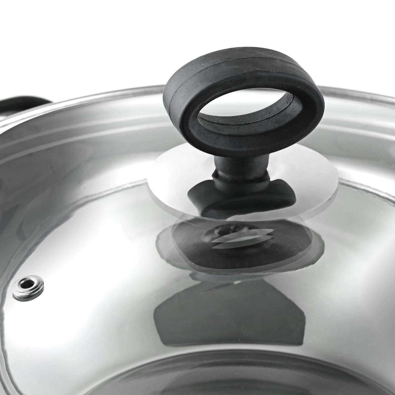 Deluxe Stainless Steel Kadai with Toughened Glass Lid – 3.8 L | Induction Friendly
