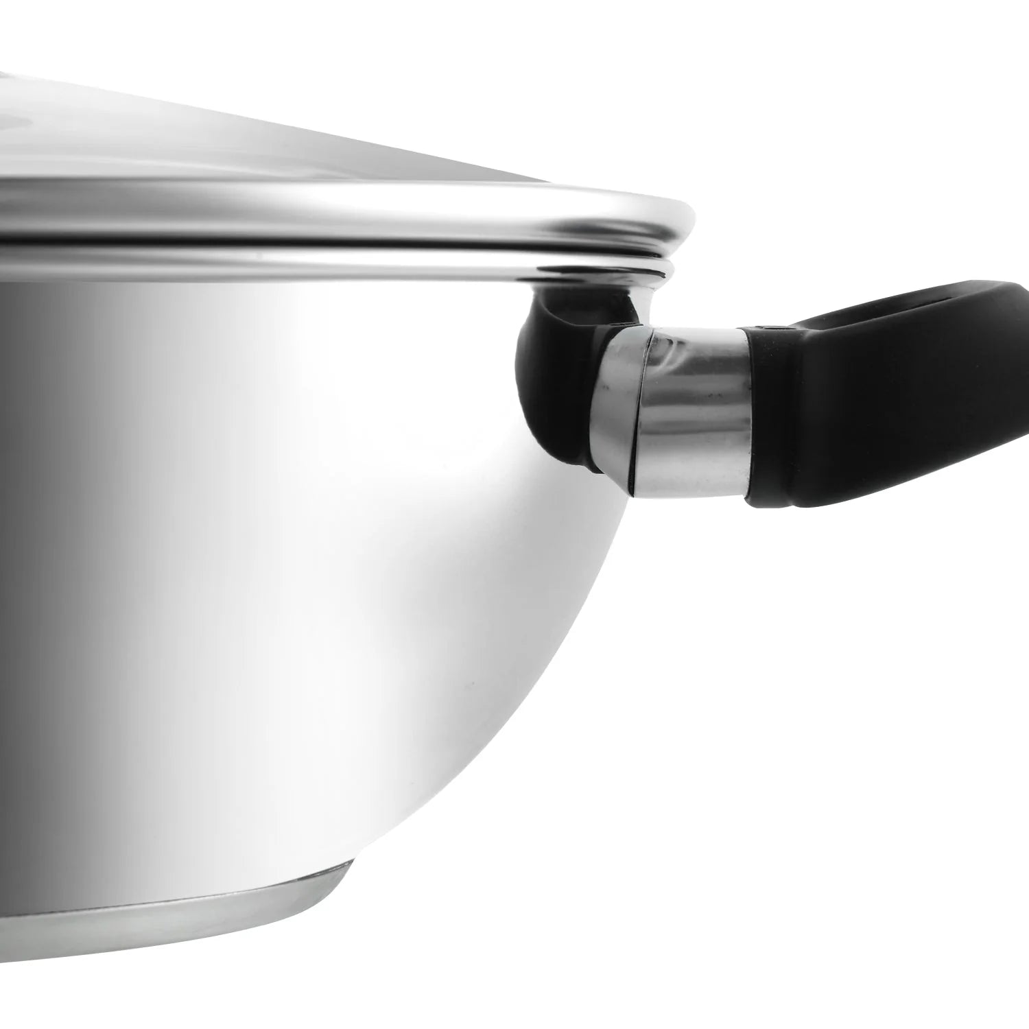 Deluxe Stainless Steel Kadai with Toughened Glass Lid – 3.8 L | Induction Friendly