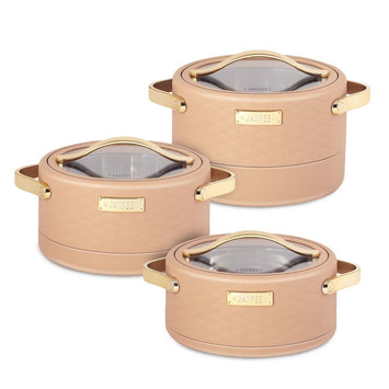 Jaypee Luxura Klass Casserole Hotpot 3-Piece Set – Brown