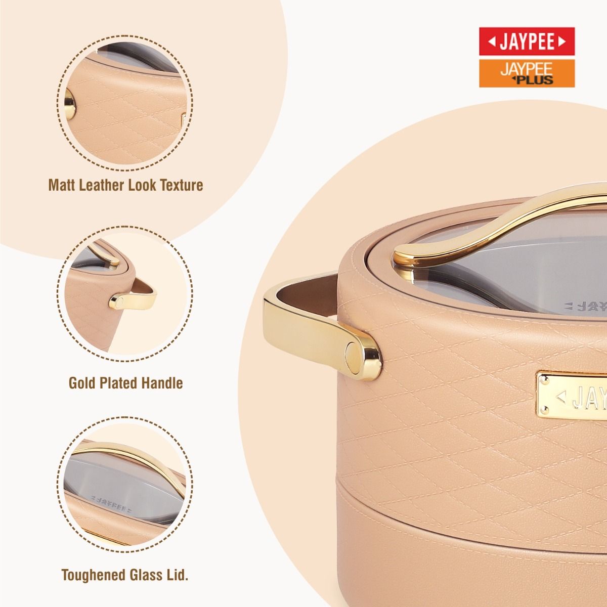 Jaypee Luxura Klass Casserole Hotpot 3-Piece Set – Brown