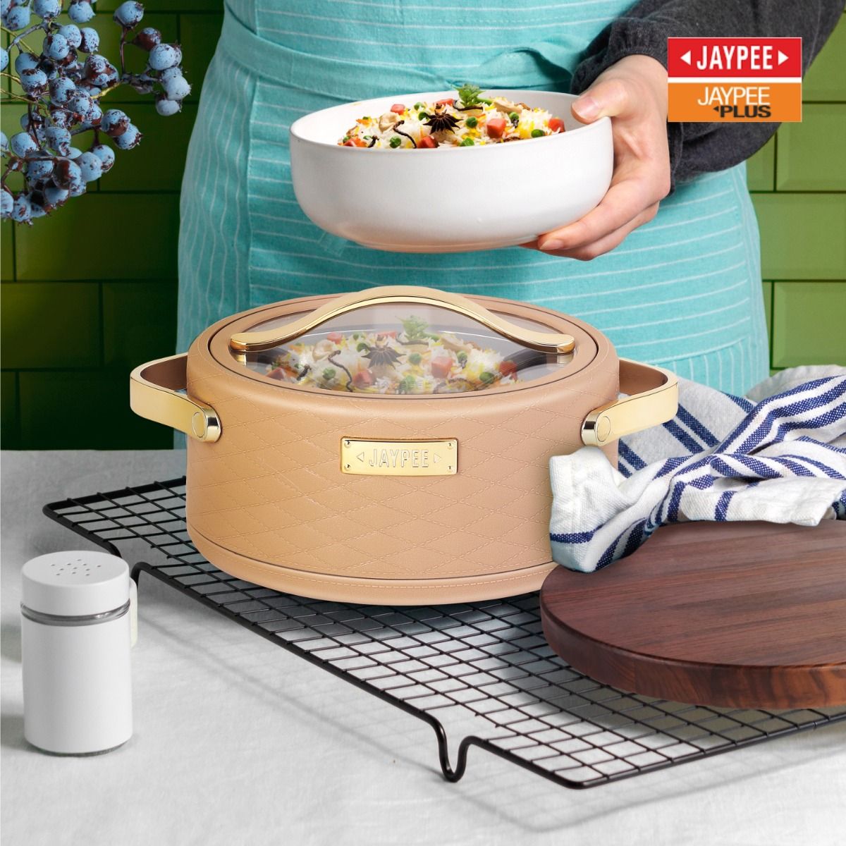 Jaypee Luxura Klass Casserole Hotpot 3-Piece Set – Brown