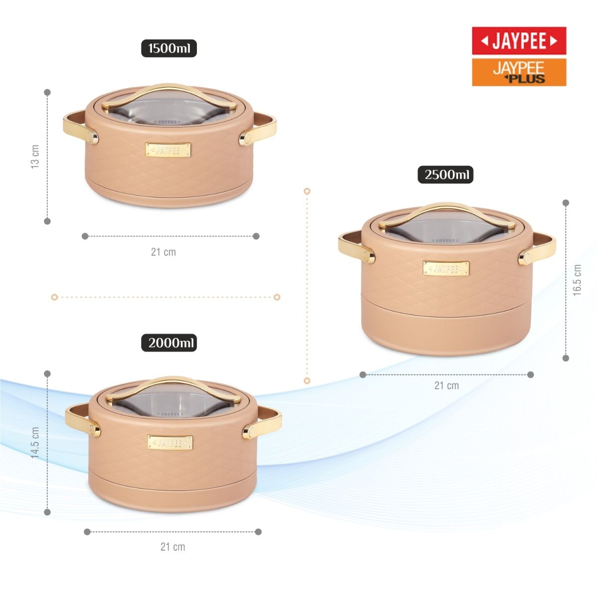 Jaypee Luxura Klass Casserole Hotpot 3-Piece Set – Brown