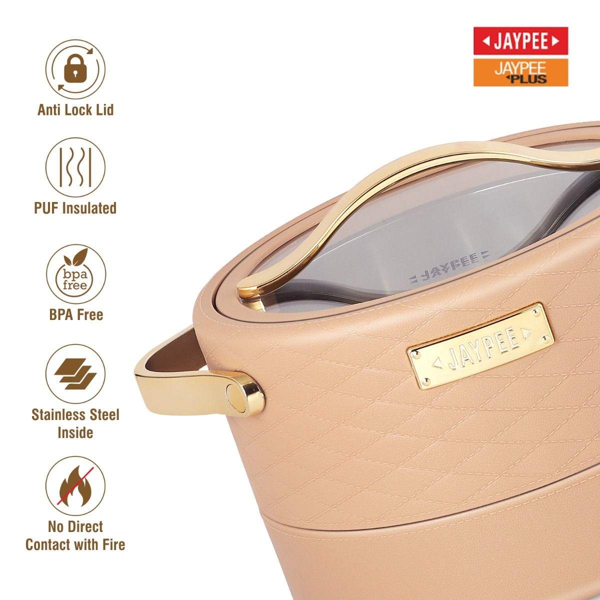 Jaypee Luxura Klass Casserole Hotpot 3-Piece Set – Brown