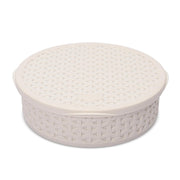 Jaypee 7-Compartment Airtight Masala Dabba Spice Box with Spoon – Knitted Design (Ivory, 1.2L)