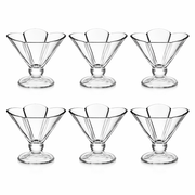 Flared Glass Dessert Cups Set of 6 – Ice Cream, Sundae & Pudding Glasses (190ml)