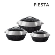 Fiesta Insulated Hot Pot Set – 3pc Black (1L, 1.5L, 2.5L)