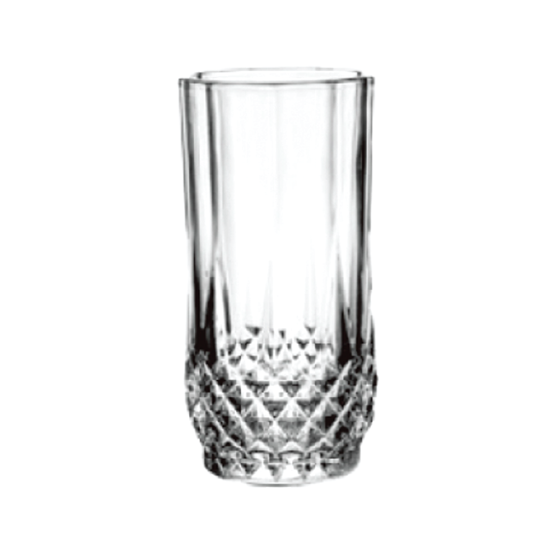Crystal-Style Highball Glasses 250ml – Tall Cut Glass Tumblers (Set of 6)