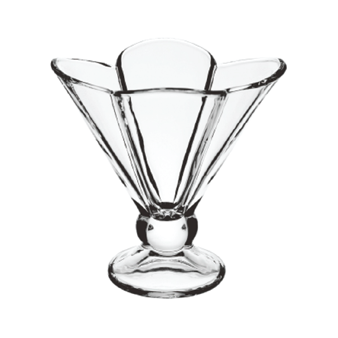 Flared Glass Dessert Cups Set of 6 – Ice Cream, Sundae & Pudding Glasses (190ml)