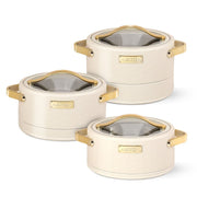 Jaypee Luxura Klass Casserole 3-Piece Set – Premium Insulated Hotpots - Beige