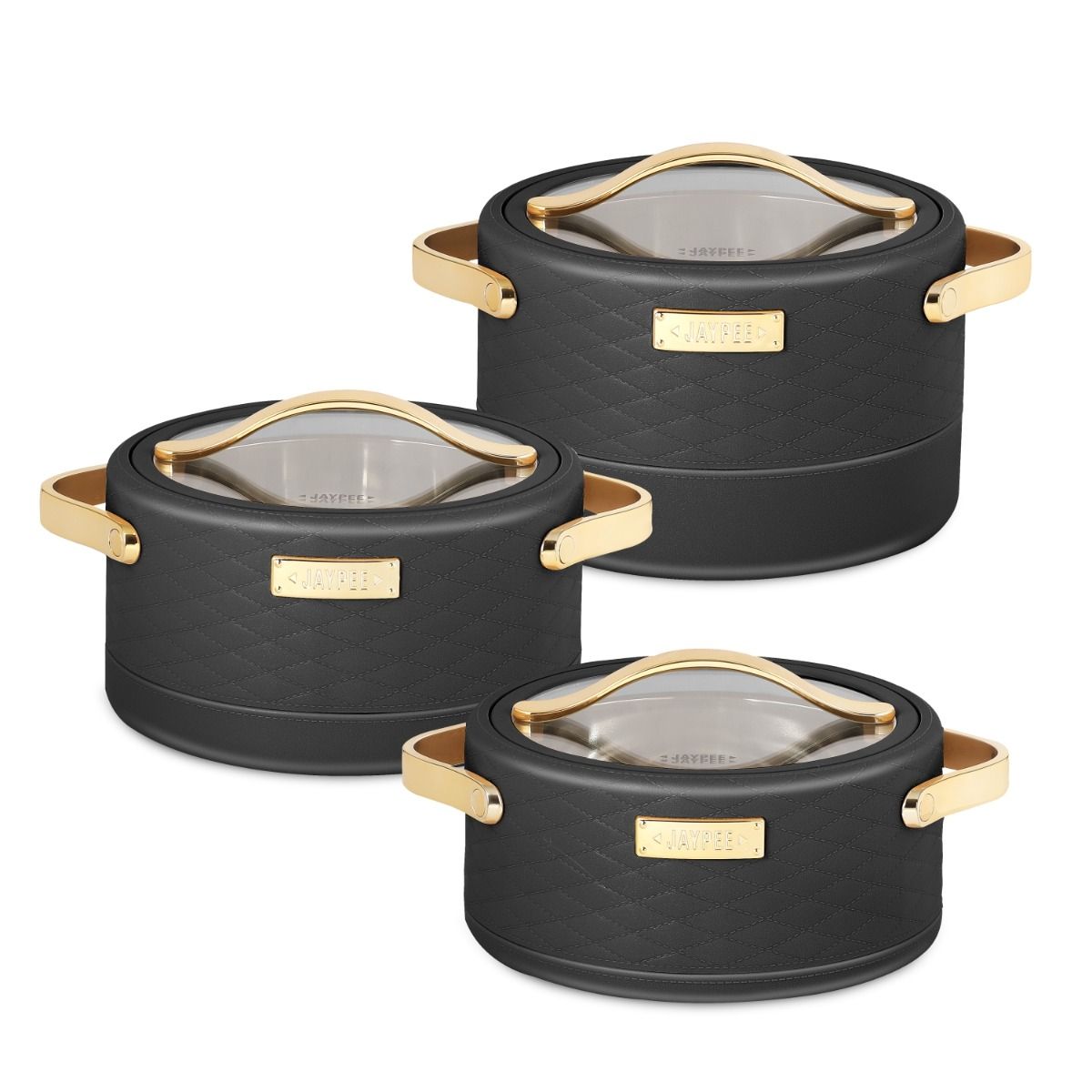 Jaypee Luxura Klass Casserole Hotpot 3-Piece Set – Black