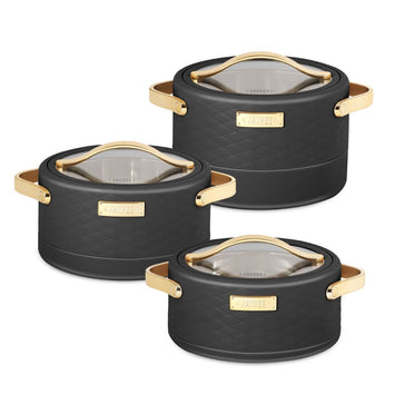 Jaypee Luxura Klass Casserole Hotpot 3-Piece Set – Black