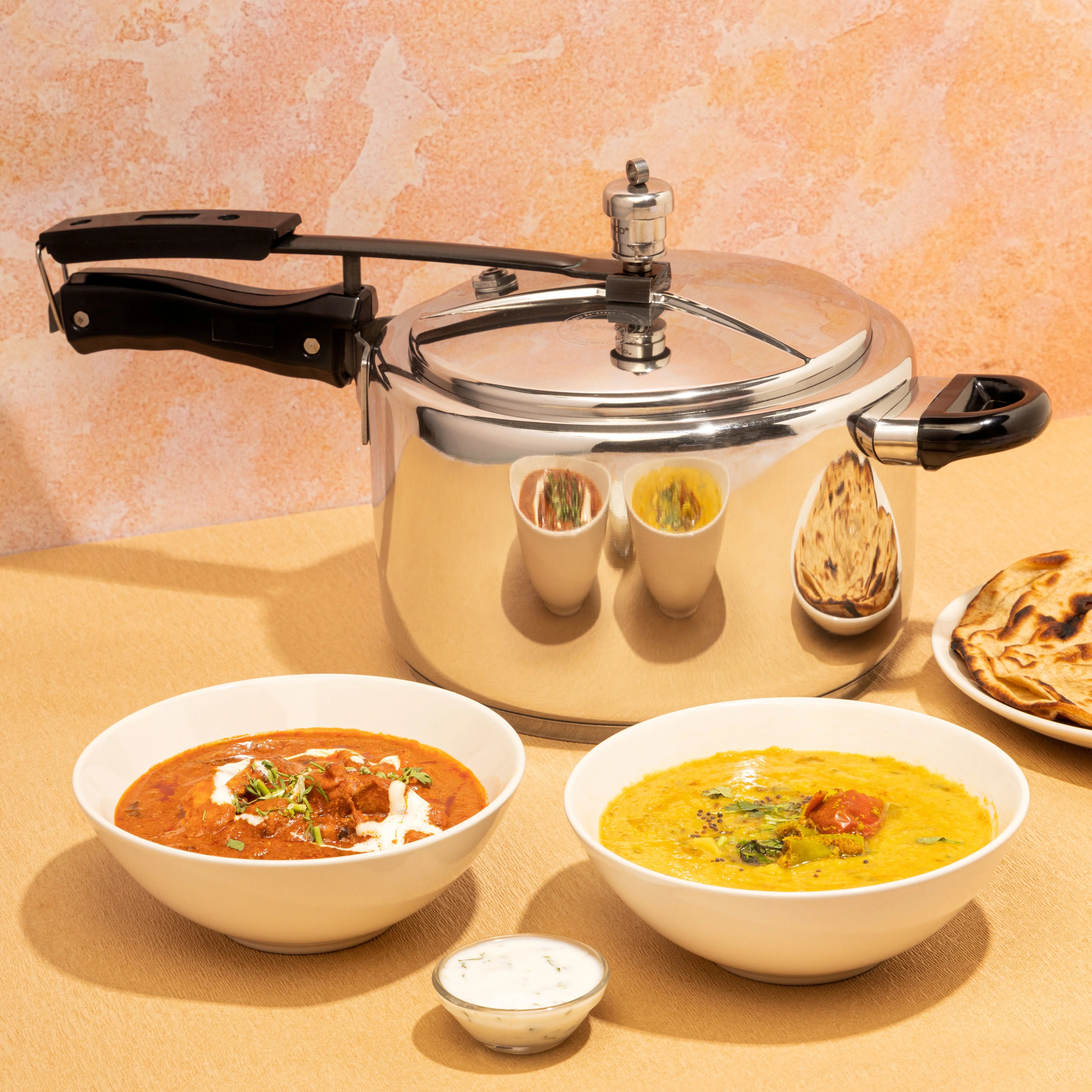 Vinod 5 Litre Stainless Steel Inner Lid Pressure Cooker | Induction & Gas Compatible | 18/8 Food Grade Stainless Steel Cooker | SAS Base Pressure Cooker for Family Cooking