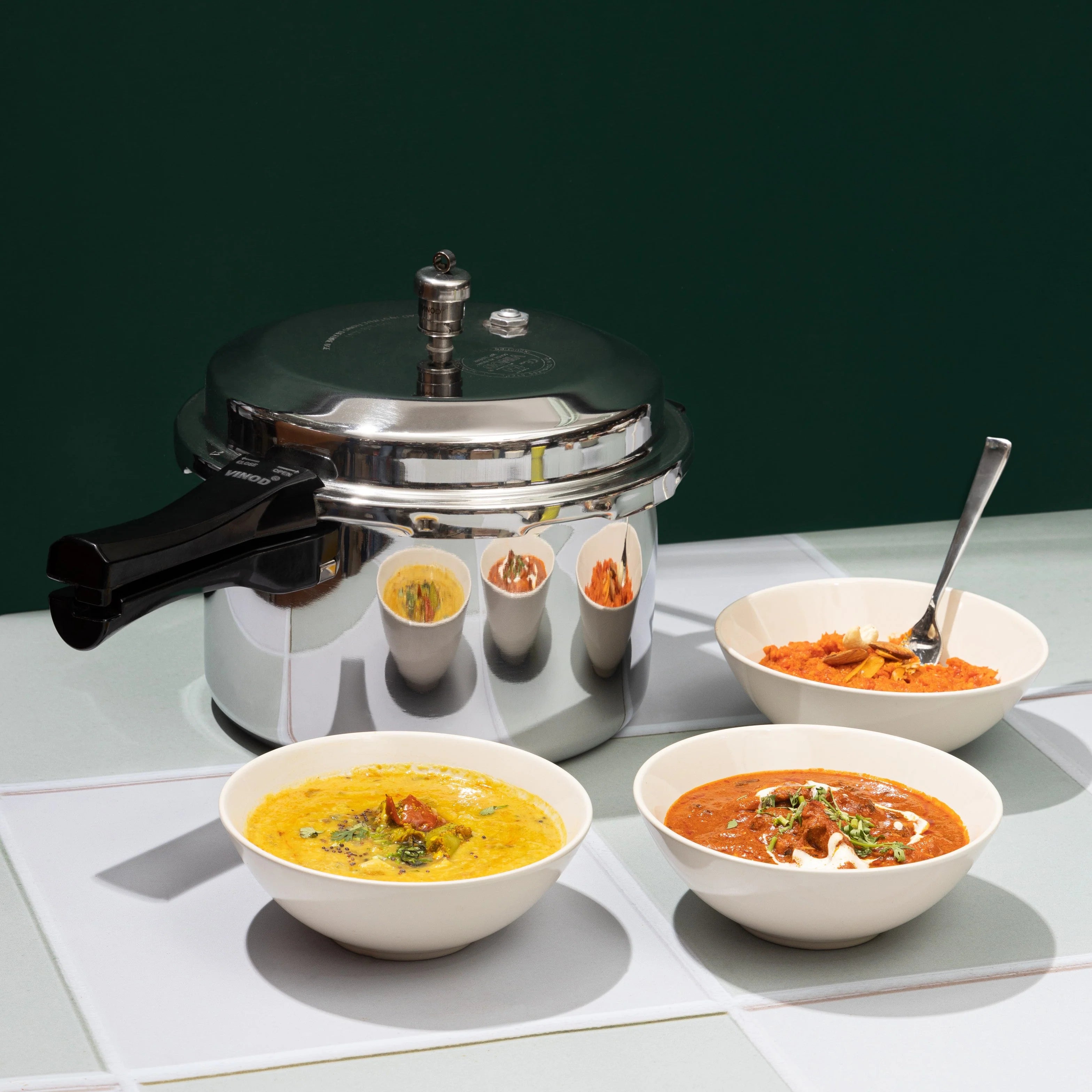 Vinod Platinum Triply Stainless Steel Pressure Cooker 5L (Induction Compatible)