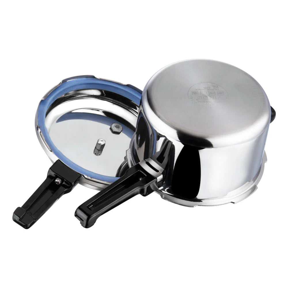 Vinod Platinum Triply Stainless Steel Pressure Cooker 5L (Induction Compatible)