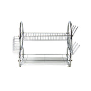 stainless steel dish drainer with cutlery holder
