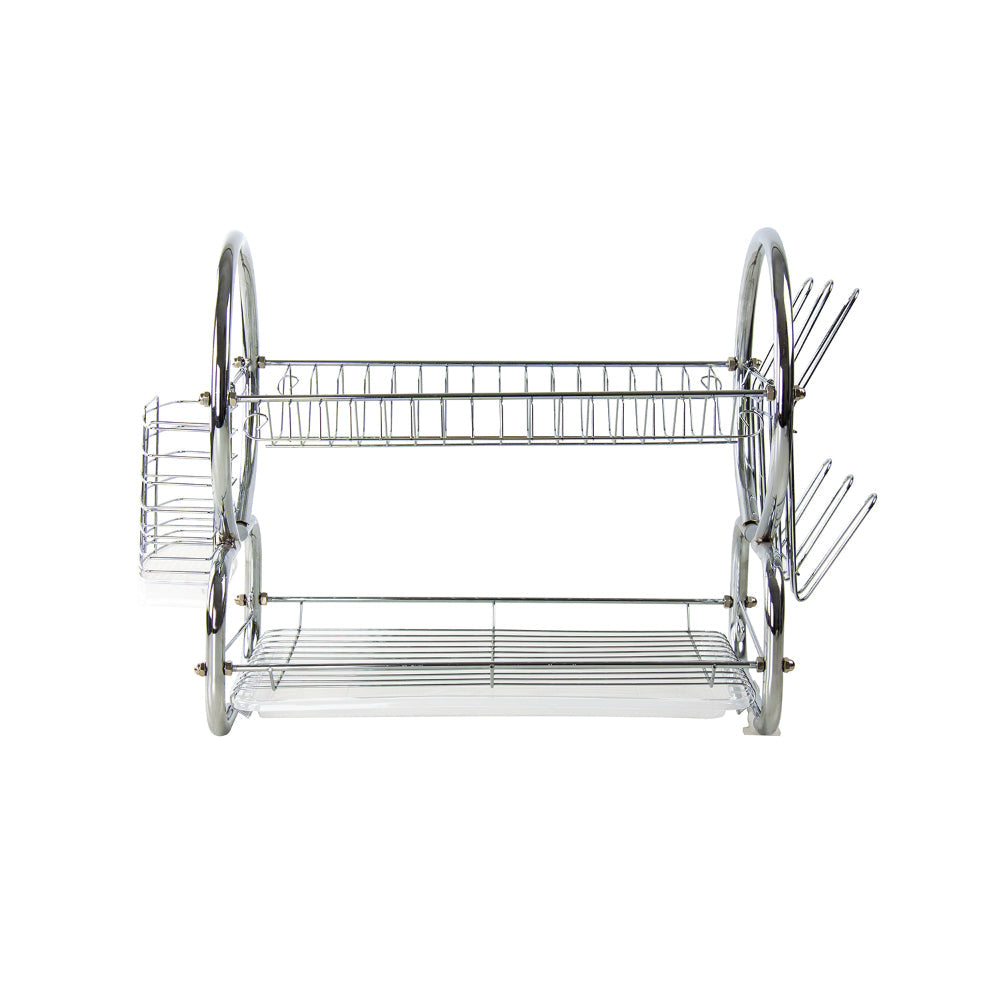 stainless steel dish drainer with cutlery holder