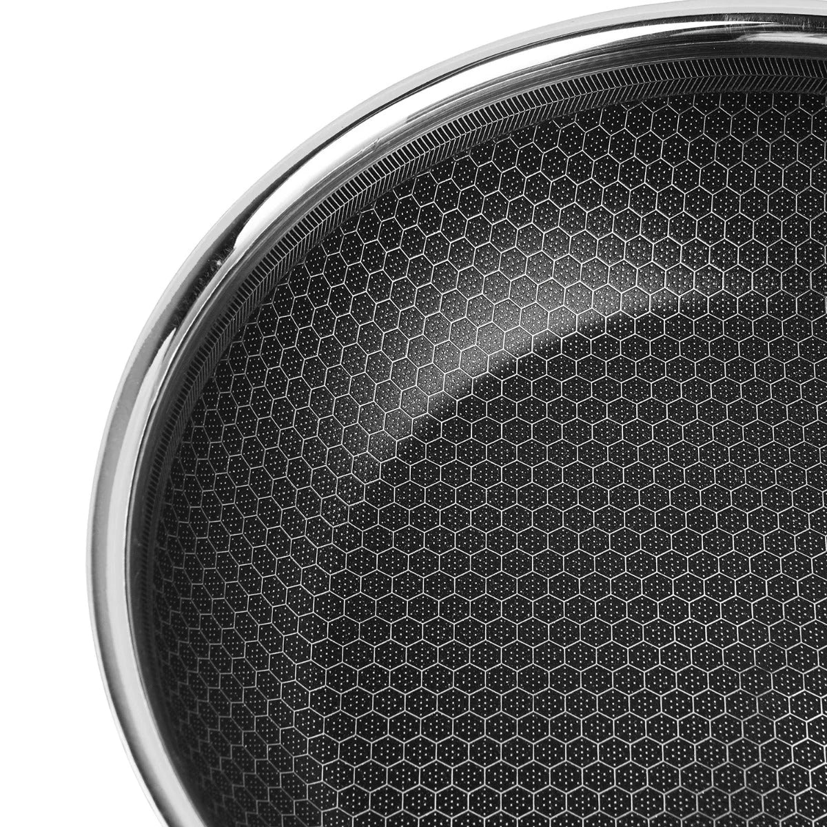 Glaxa Professional 28cm Honeycomb Triply Stainless Steel Frying Pan – Non Stick Fry Pan with Stay-Cool Handle – Induction, Gas & All Hob Compatible Skillet