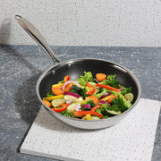 Glaxa Professional 28cm Honeycomb Triply Stainless Steel Frying Pan – Non Stick Fry Pan with Stay-Cool Handle – Induction, Gas & All Hob Compatible Skillet