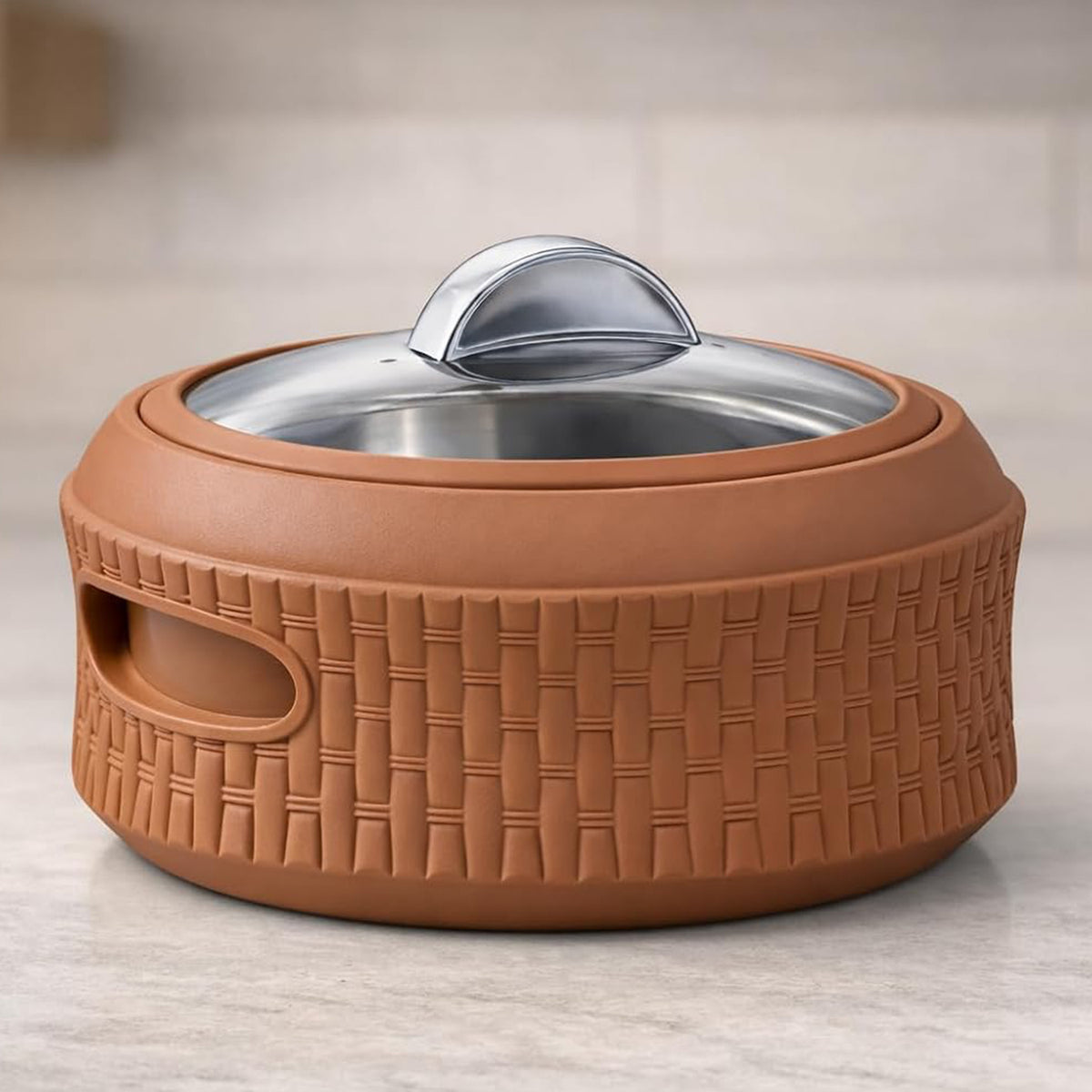 Jaypee Baskerole Klass PU Insulated Stainless Steel Inner Casserole Set of 3 – 1000, 1500 & 2000 ml – Brown