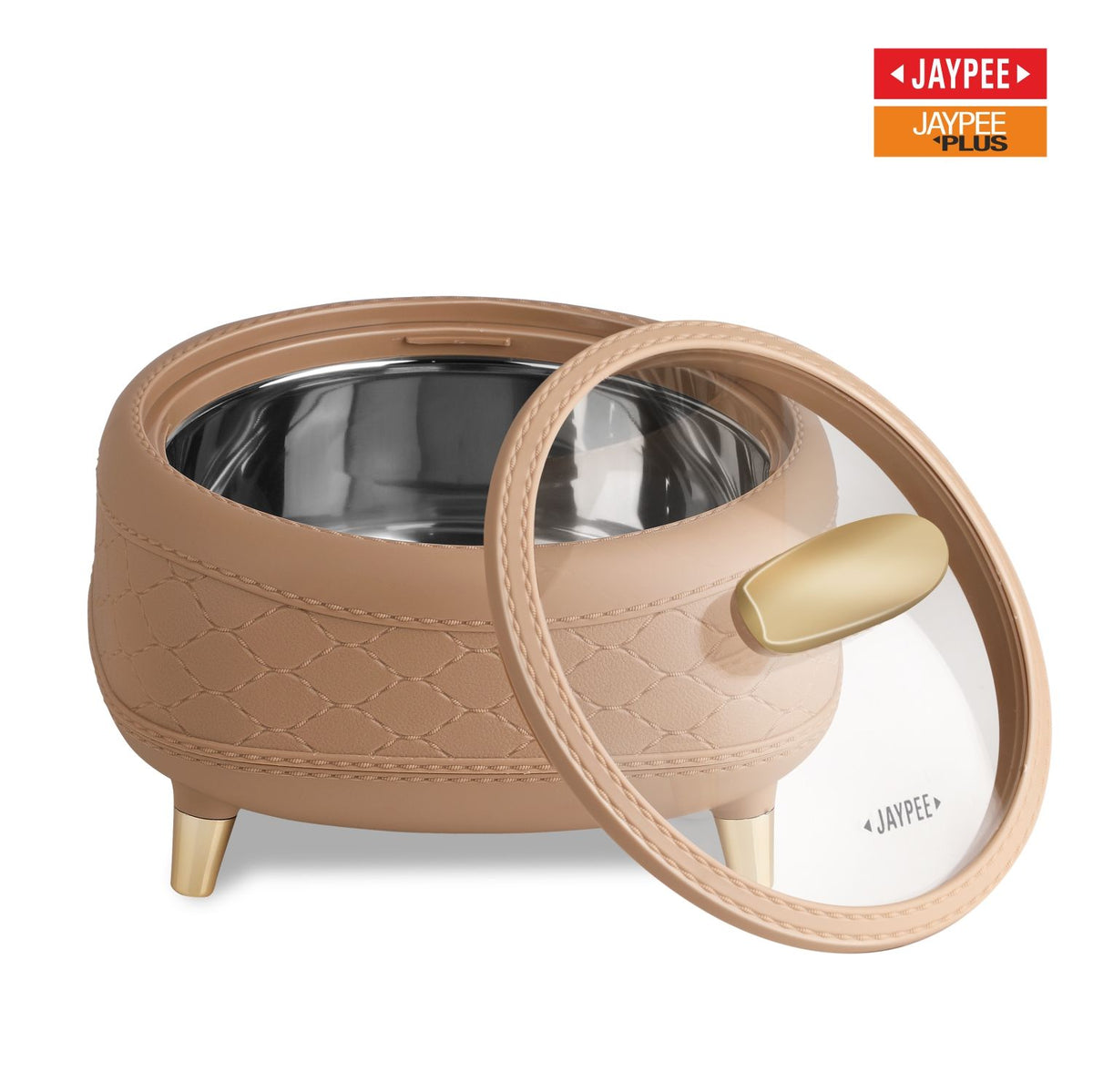 Jaypee Kingston Klass PU Insulated Stainless Steel Casserole Set of 3 - 1500ml, 2000ml & 2500ml - Brown