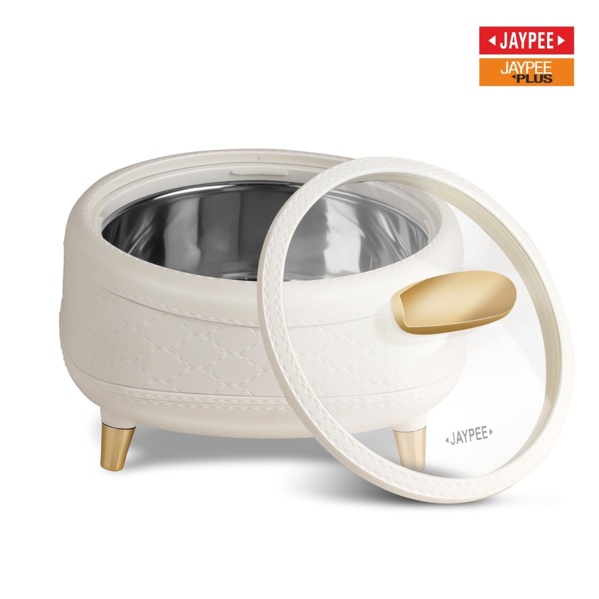 Jaypee Kingston Klass PU Insulated Stainless Steel Casserole Set of 3 - 1500ml, 2000ml & 2500ml - White