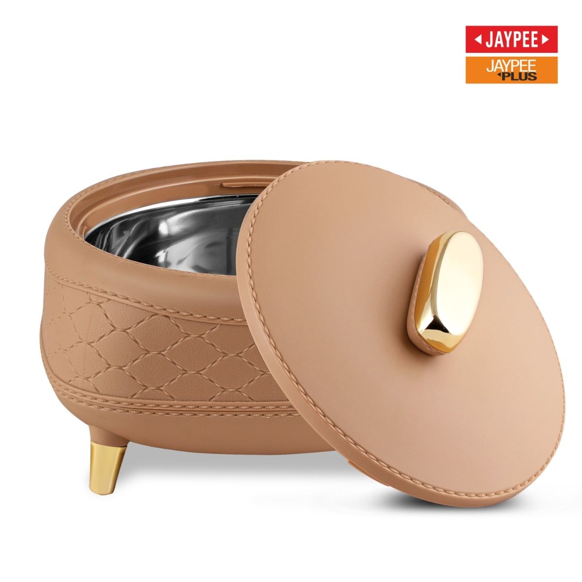 Jaypee Kingston PU Insulated Stainless Steel Inner Casserole Set of 3 - 1500ml, 2000ml & 2500ml - Brown