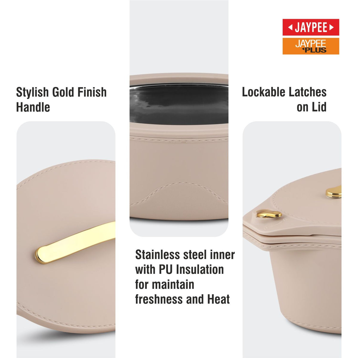 Jaypee Princeton Mega Hotpot Set of 3 – 2000, 2500 & 3000 ml – Beige