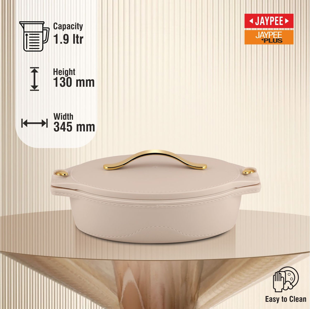 Jaypee Princeton Mega Hotpot Set of 3 – 2000, 2500 & 3000 ml – Beige