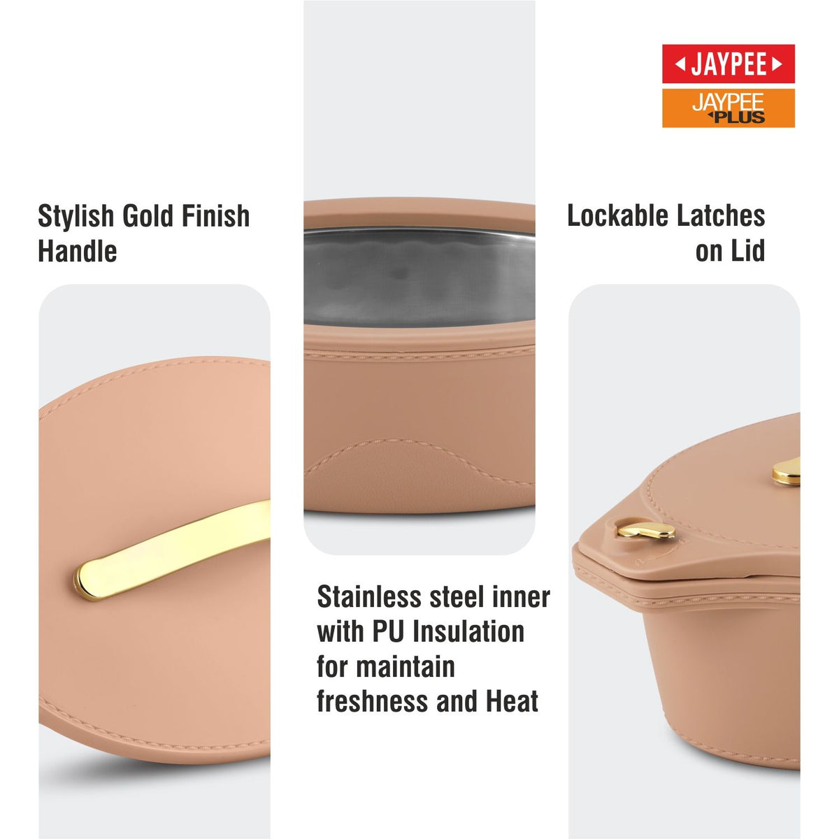 Jaypee Princeton Mega Hotpot Set of 3 – 2000, 2500 & 3000 ml – Brown
