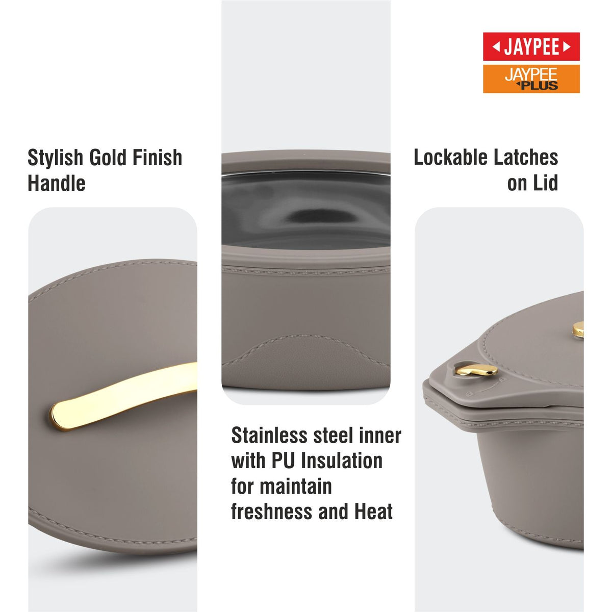 Jaypee Princeton Mega Hotpot Set of 3 – 2000, 2500 & 3000 ml – Grey