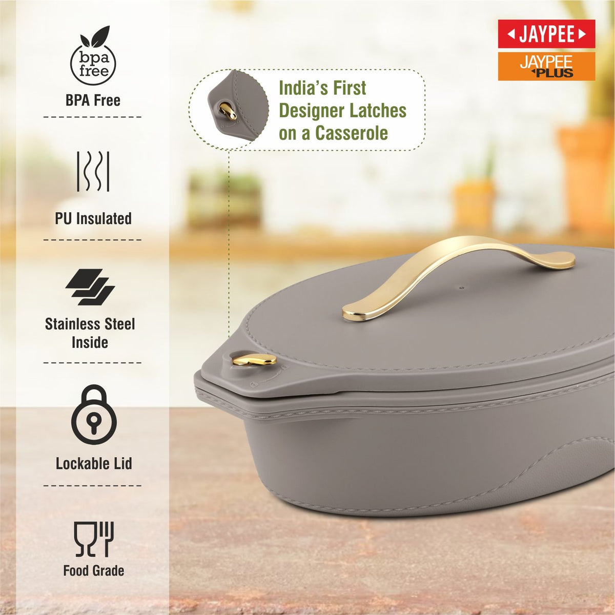 Jaypee Princeton Mega Hotpot Set of 3 – 2000, 2500 & 3000 ml – Grey