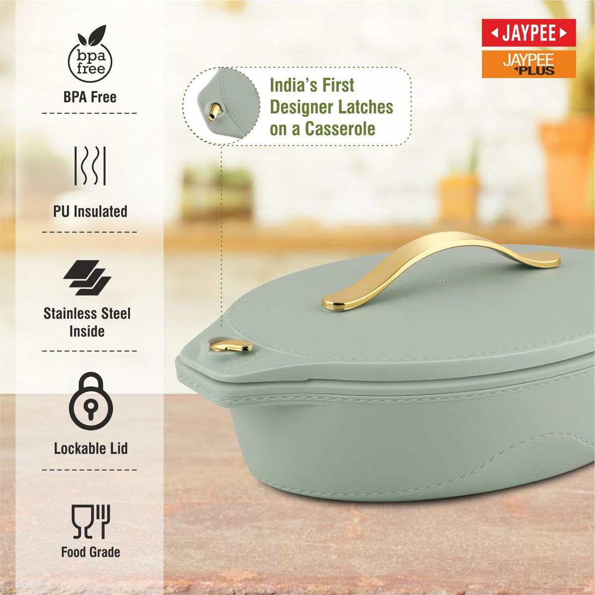 Jaypee Princeton Mega Hotpot Set of 3 – 2000, 2500 & 3000 ml – Pista Green