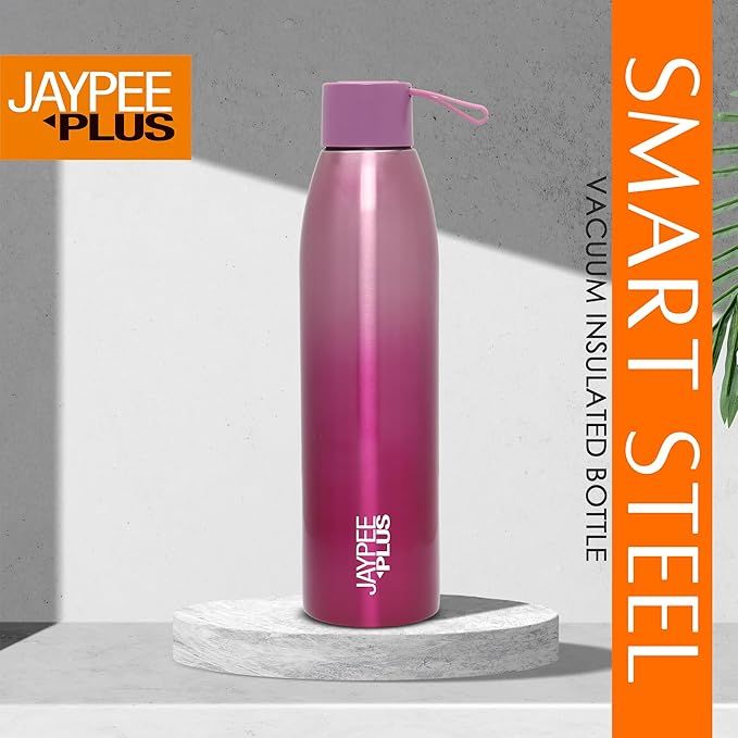 Jaypee Victor 500ml Purple Vacuum Insulated Stainless Steel Bottle with SS 304 Body and Copper Coating