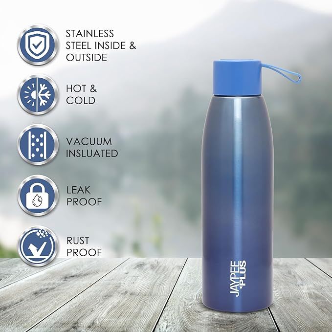 Jaypee Victor 750 Vacuum Insulated Stainless Steel Bottle 750 ml – SS 304 Hot & Cold Water Bottle