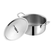 Vinod 20cm Stainless Steel Casserole Pot with SS Lid | Induction, Gas & Electric Hob Compatible