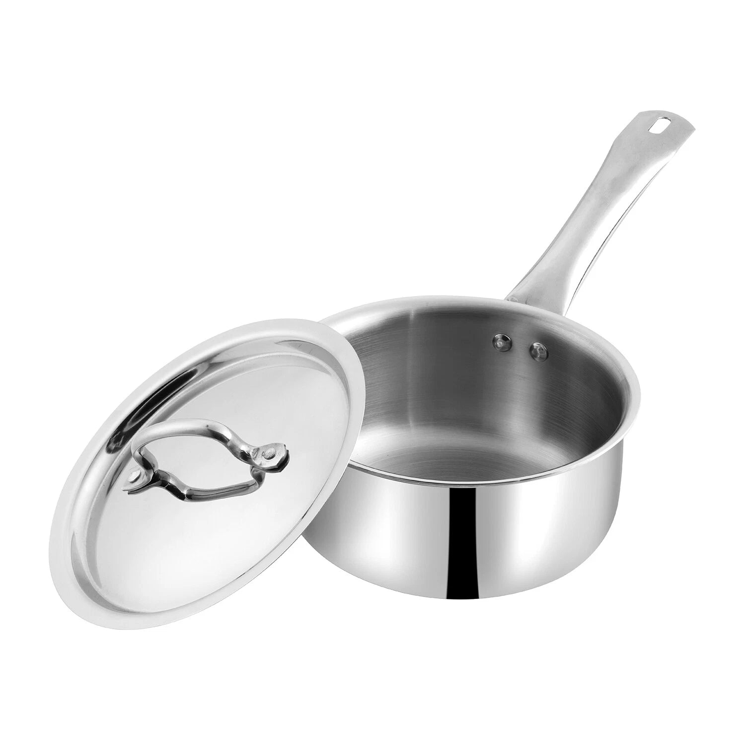 Vinod 20cm Stainless Steel Saucepan with Lid – 2.8L, Induction & Gas Compatible